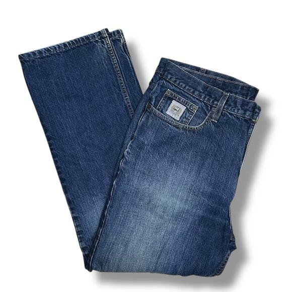 Cinch Jeans Silver Label Cotton Straight Western Cowboy Denim Blue Mens 40x32 - Picture 1 of 13